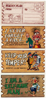 TOPPS "WACKY PLAK" GUM CARD SET.