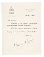 THE GOOD WITCH OF OZ BILLIE BURKE  SIGNED TYPED LETTER.