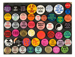 RELIGION AND GOD IN THE 1960s COLLECTION OF 50 BUTTONS FROM THE LEVIN ARCHIVES.