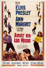 ELVIS PRESLEY "VIVA LAS VEGAS" LINEN-MOUNTED ARGENTINIAN MOVIE POSTER.