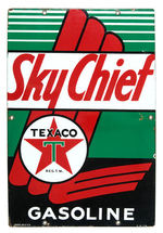 "TEXACO SKY CHIEF GASOLINE" PORCELAIN SIGN.