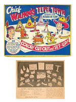 "CHIEF WAHOO'S TEPEE TOWN/COLOR/CUT-OUT AND SETUP!" BOXED SET.