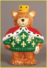 NEIMAN MARCUS BEAR KING COOKIE JAR.