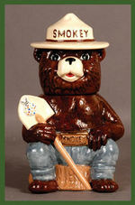 "SMOKEY THE BEAR" 1997 COOKIE JAR.