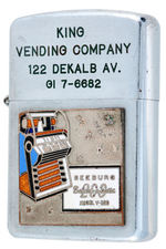 VENDING COMPANY PROMO LIGHTER WITH "SEEBURG SELECT-O-MATIC" JUKEBOX.