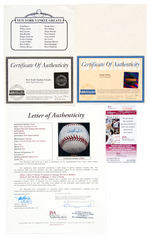 NY YANKEE GREATS 100TH ANNIVERSARY SIGNED BASEBALL PLUS GRAIG NETTLES SIGNED PHOTO.