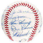 NY YANKEE GREATS 100TH ANNIVERSARY SIGNED BASEBALL PLUS GRAIG NETTLES SIGNED PHOTO.