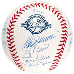 NY YANKEE GREATS 100TH ANNIVERSARY SIGNED BASEBALL PLUS GRAIG NETTLES SIGNED PHOTO.