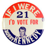 RFK YOUNG SUPPORTERS BUTTON.