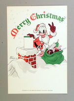 DONALD DUCK WWII ERA CHRISTMAS CARD.