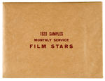 SILENT FILM STARS 1923 CALENDAR SAMPLES.