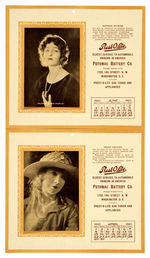 SILENT FILM STARS 1923 CALENDAR SAMPLES.