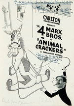 “THE 4 MARX BROTHERS IN ANIMAL CRACKERS” 1930 MOVIE PROGRAM.