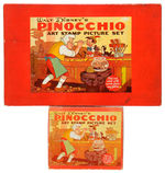 "PINOCCHIO ART STAMP PICTURE SET" IN TWO SIZES.