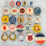 WORLD WAR I REUNION AND RELATED BUTTON GROUP.