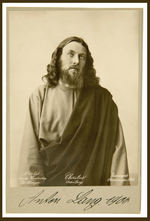 ANTON LANG PASSION PLAY PORTRAYAL OF CHRIST AUTOGRAPHED CARD.