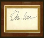 IMPRESSIVE ORSON WELLES FRAMED AUTOGRAPHED DISPLAY.