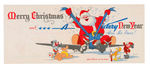 WALT DISNEY STUDIO CHRISTMAS CARD FOR 1942 WITH ENVELOPE.