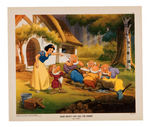 SNOW WHITE AND BAMBI LITHOGRAPHED PRINT SET IN FOLDER.