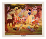 SNOW WHITE AND BAMBI LITHOGRAPHED PRINT SET IN FOLDER.