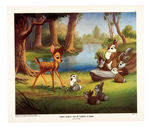 SNOW WHITE AND BAMBI LITHOGRAPHED PRINT SET IN FOLDER.