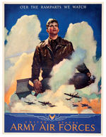 WWII "O'ER THE RAMPARTS WE WATCH ARMY AIR FORCES" POSTER.