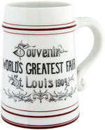 “SOUVENIR WORLD’S GREATEST FAIR ST. LOUIS 1904” LITHOPHANE MUG.