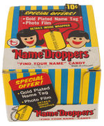 “TOPPS NAME DROPPERS” COMPLETE FULL DISPLAY BOX OF CANDY.