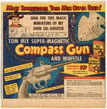 “TOM MIX SUPER MAGNETIC COMPASS GUN AND SIGNAL WHISTLE” WITH INSTRUCTIONS AND AD.