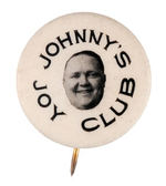 "JOHNNY'S JOY CLUB" BUTTON.