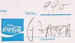 FRANK ZAPPA & THE MOTHERS OF INVENTION SIGNED RESTAURANT RECEIPTS.