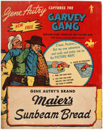 "GENE AUTRY" NEAR COMPLETE BREAD END LABEL ALBUM #6 PLUS PREMIUM PICTURE.