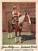 "GENE AUTRY" NEAR COMPLETE BREAD END LABEL ALBUM #6 PLUS PREMIUM PICTURE.