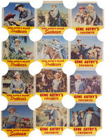 "GENE AUTRY" NEAR COMPLETE BREAD END LABEL ALBUM #6 PLUS PREMIUM PICTURE.