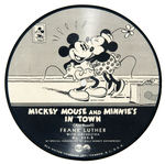 WALT DISNEY'S MICKEY MOUSE AND SILLY SYMPHONY RARE PICTURE DISC THREE RECORD SET.