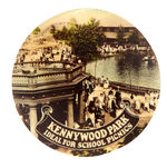 AMUSEMENT PARK OUTSTANDING REAL PHOTO PAPERWEIGHT MIRROR CIRCA 1905.