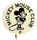 "MICKEY MOUSE CLUB" EARLIEST DESIGN MOVIE THEATER CLUB MEMBER'S BUTTON.  7