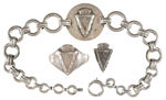 ARROWHEAD DESIGN 1930's PIN, RING & BRACELET ALL IN STERLING.