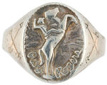 "ROY ROGERS" OVAL TOP STERLING SILVER RING.