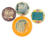 WHITEHEAD & HOAG FOUR DIFFERENT MONTHLY CALENDAR BUTTONS.