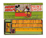 "MICKEY MOUSE PRINT SHOP" BOXED SET.