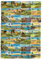 "OLYMPIC GAMES LOS ANGELES CALIFORNIA 1932" PERFORATED SHEET OF CARDS.