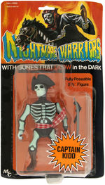 "NIGHTMARE WARRIORS WITH BONES THAT GLOW IN THE DARK" CAPTAIN KIDD ON CARD.