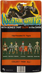 "NIGHTMARE WARRIORS WITH BONES THAT GLOW IN THE DARK" CAPTAIN KIDD ON CARD.