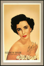 ELIZABETH TAYLOR SIGNED POSTER.