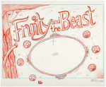 FLINTSTONES "FRUITY PEBBLES - FRUITY AND THE BEAST" ORIGINAL COMMERCIAL ART LOT.