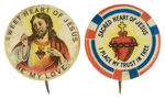 EARLY CHOICE COLOR “HEART OF JESUS” BUTTONS FROM HAKE COLLECTION.