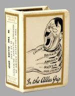 GRAPHIC "IN THE ALLIES GRIP" CELLO MATCHBOX HOLDER.