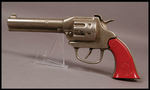 "RANGER" NICKEL PLATED CAST IRON CAP GUN BY KILGORE.