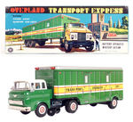 "BATTERY OPERATED OVERLAND TRAINSPORT EXPRESS" LARGE BOXED TRUCK.